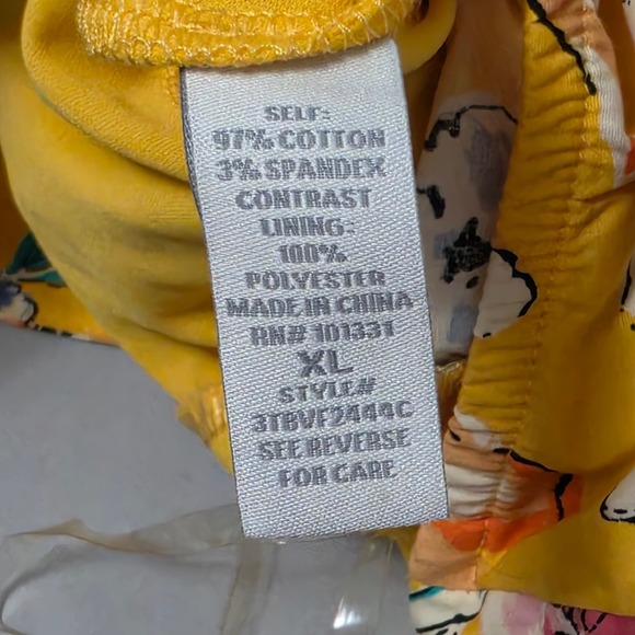 Bailey Blue Yellow Floral Fit Flare Sundress XL Fairycore Cottagecore Whimsical - Picture 7 of 11